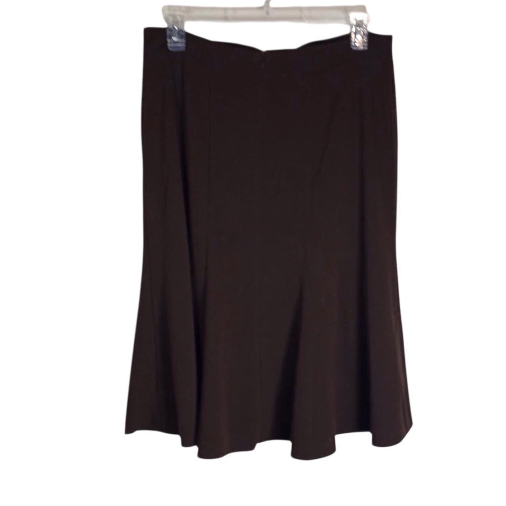 Vintage Skirtology Brown A-Line Flare Zip Back Skirt Size 14